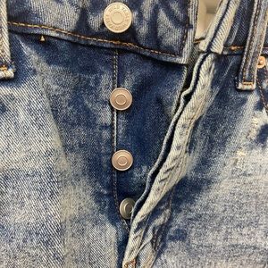 High Waisted Multi Button Shorts